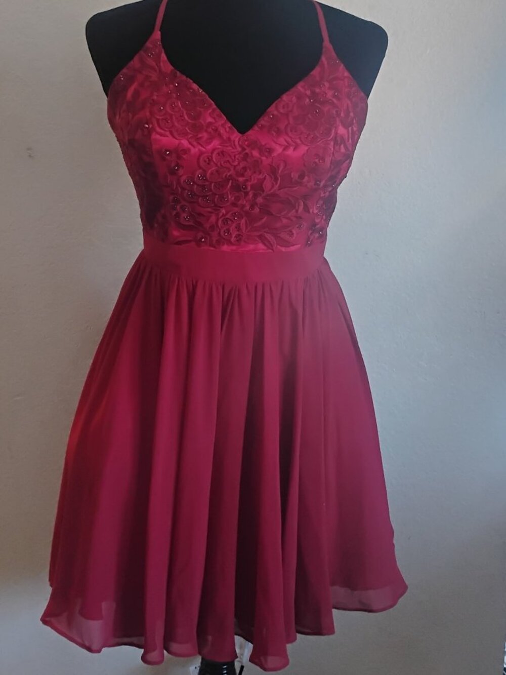 Dancing Queen Red Sequin Fit & Flare Dance Party Prom Dress 4